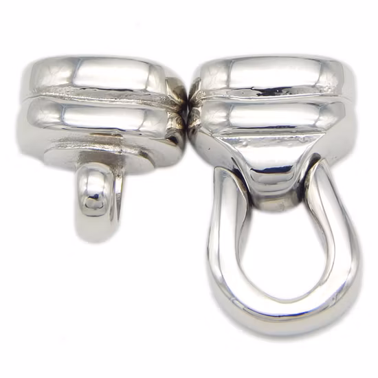 Chiusure a gancio in acciaio inossidabile Connettori Ciondoli per braccialetti in cordoncino di cuoio Accessori per la creazione di gioielli fai-da-te
