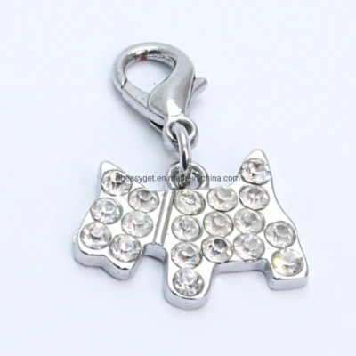 Accessori per cani con strass per gioielli con ciondolo a forma carina con etichetta bling per animali domestici Esg16530